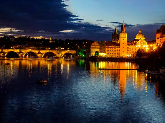 Prague at night 2016 Limited edition  1/10 40"x 30"