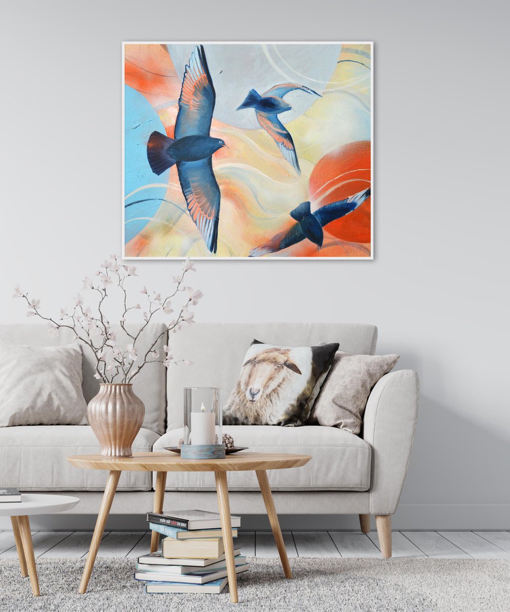 Impressionistic Animal Painting By Milena Gaytandzhieva, 28 X 24", Play, Original Artwork