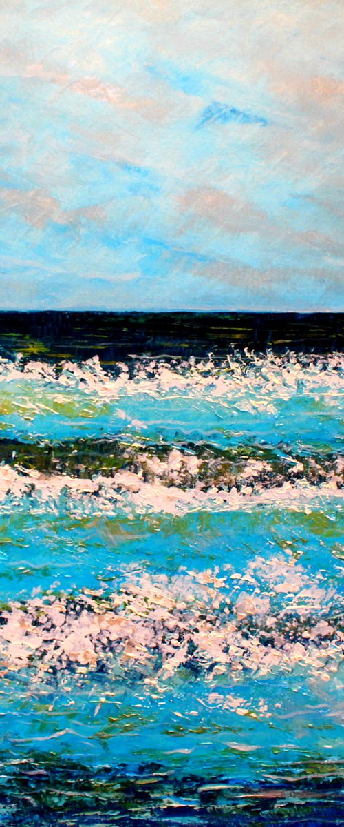Freshwater Bay in Winter ( Large-100 cm x100cm) by Paul J Best