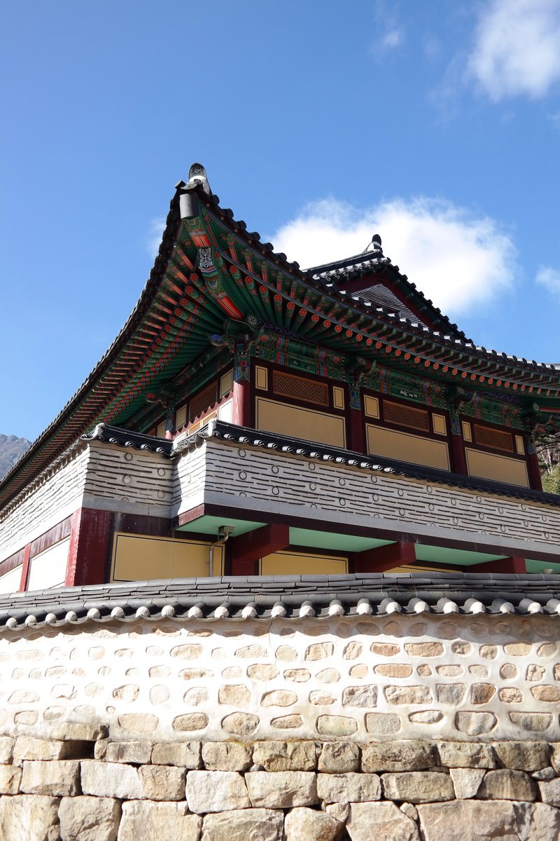 Sangwon Jeon | Original Photograph | Painted Eaves Against A Blue Autumn Sky | 25 X 38Cm | Artwork For Sale On Artfinder