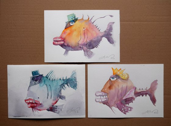 FIshes  (;-) 3 pieces