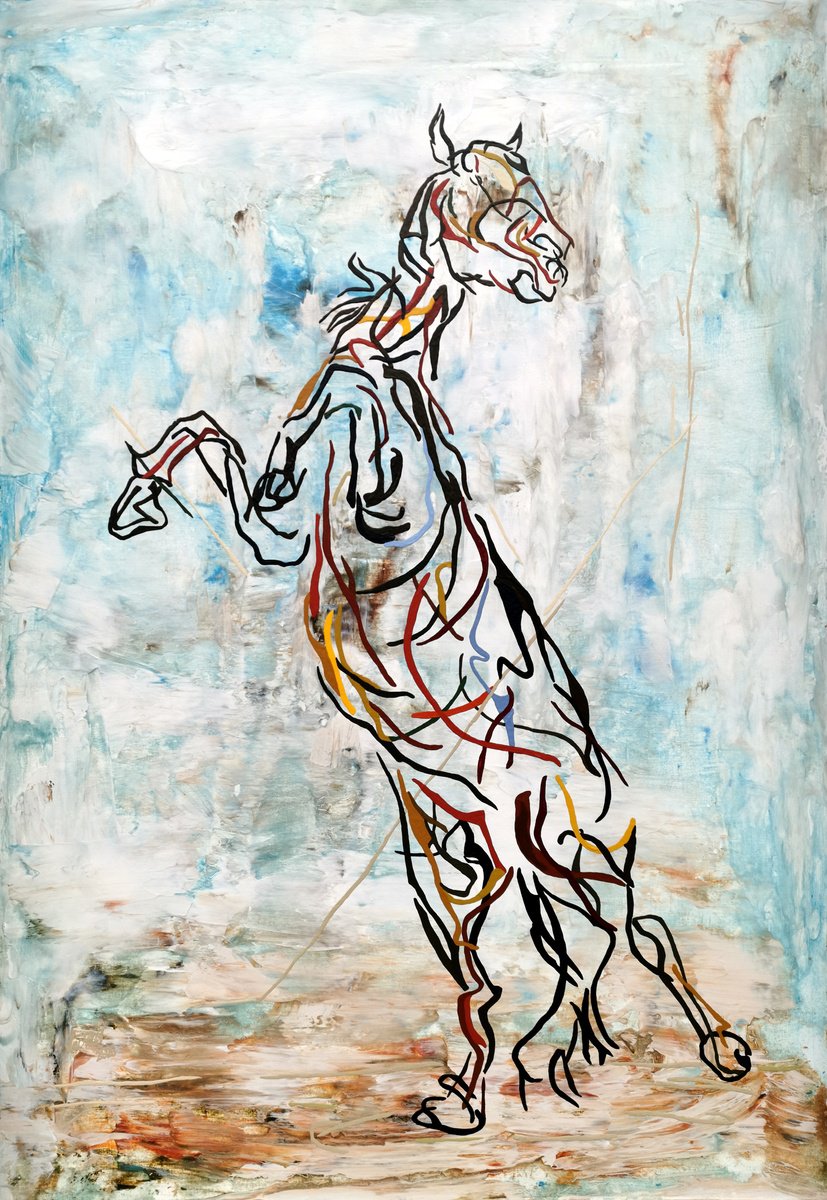 I 104 - Ascending Horse By Uli Lachelt, 33 X 49, Artwork For Sale On Artfinder