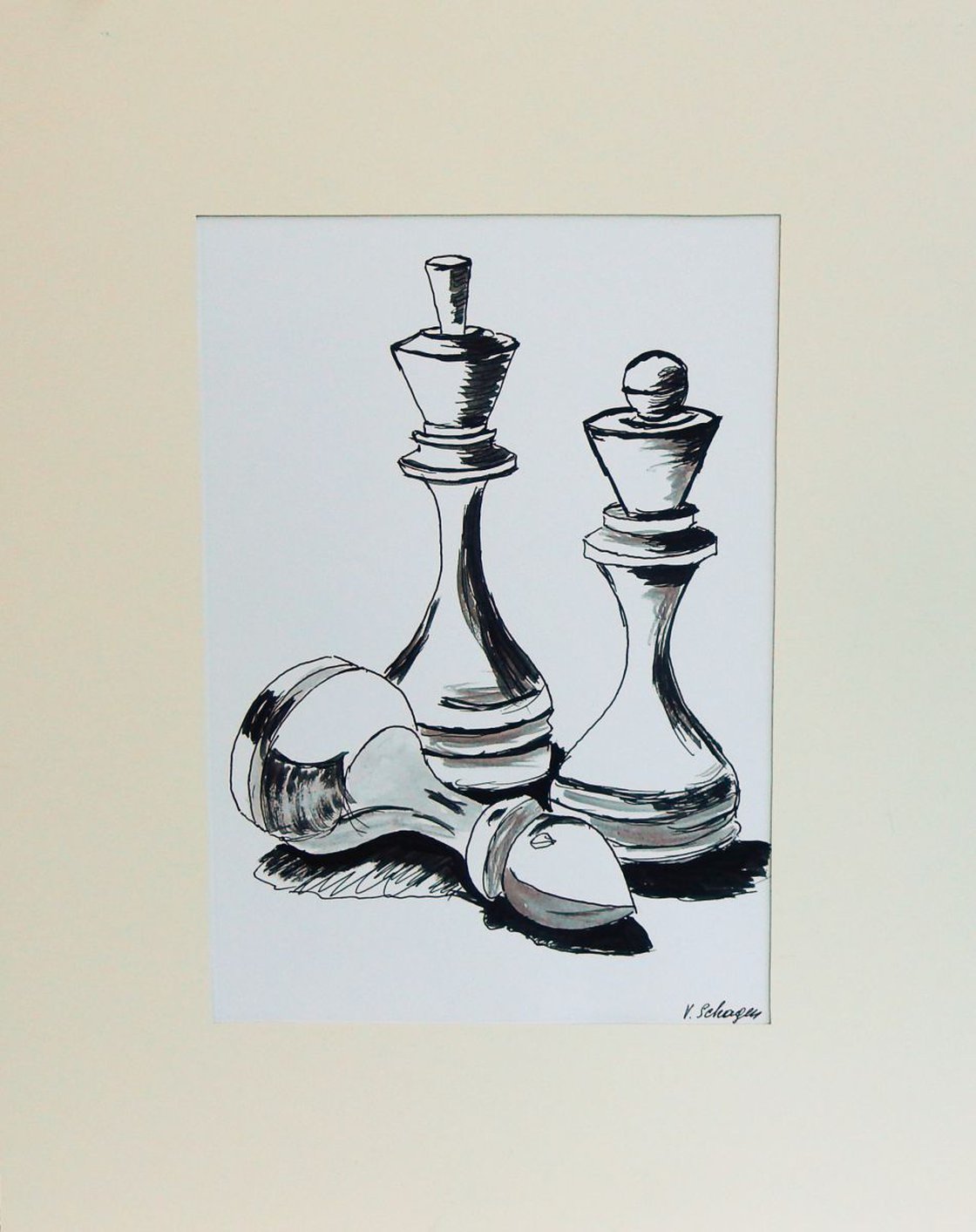 Chess Game Painting Still Life Art Canvas and Paper Prints 