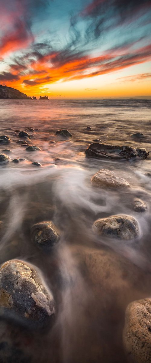 'Sunset at Alum Bay' The Needles Isle of Wight Giclée Fine Art Print by Chad Powell