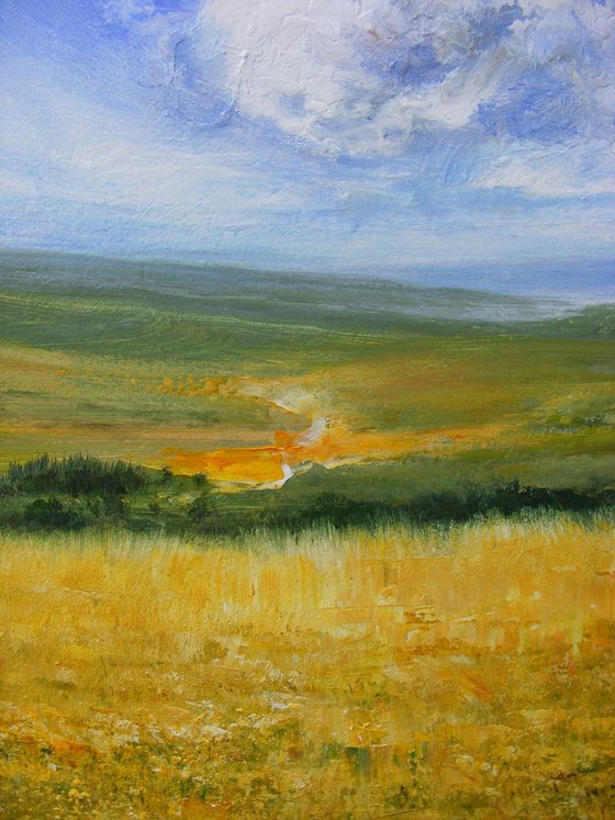 "Between Fields" SPECIAL PRICE!!! Large Painting W80xH80cm