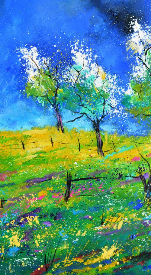 Orchard in spring by Pol Henry Ledent