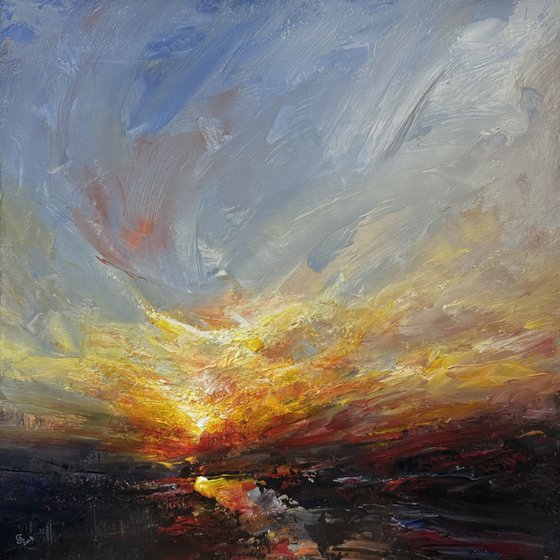 In the evening embrace