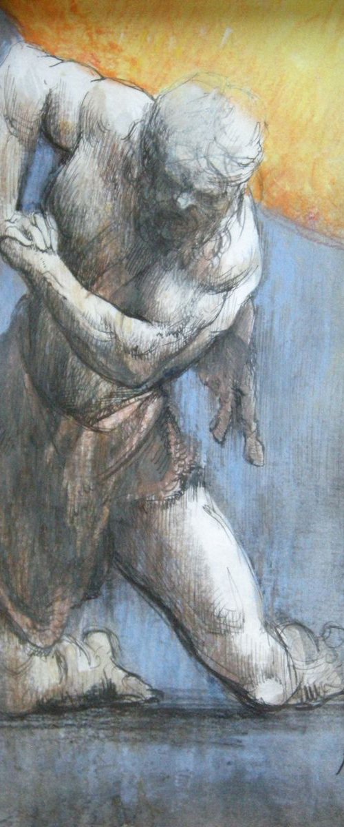 Study for "Les Atlantes" by Alexandre Barbera-Ivanoff