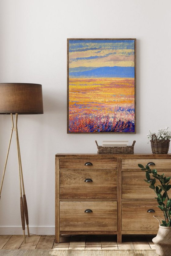 Orange Field 50x70cm