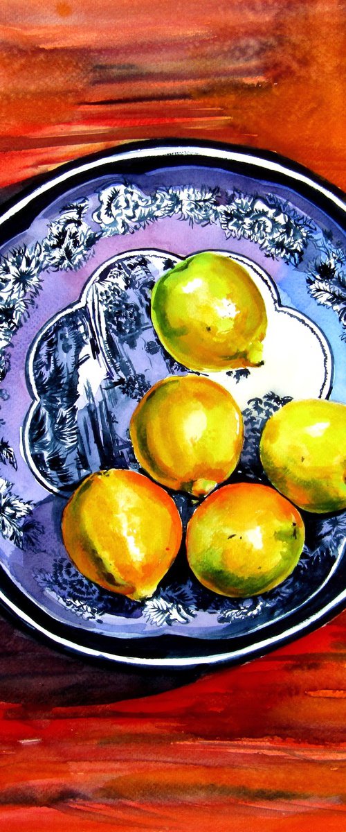 Still life with lemons by Kovács Anna Brigitta