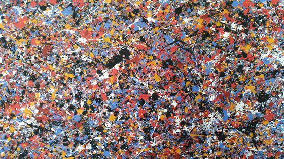 Abstract JACKSON POLLOCK style ACRYLIC on CANVAS by M.Y.