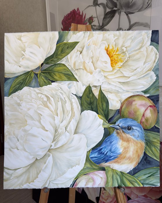 Among White Peonies