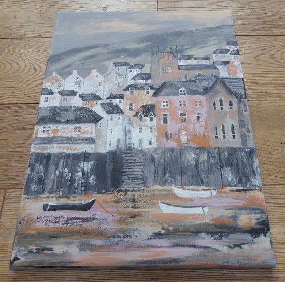 Fowey, grey and peach