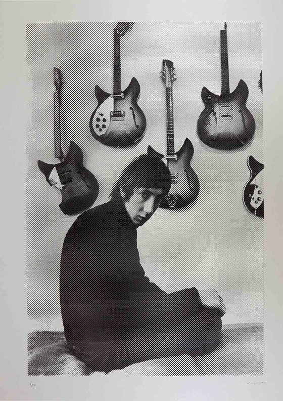 Pete Townshend by Colin Jones at home in Chesham Place Belgravia SW3. 1966.