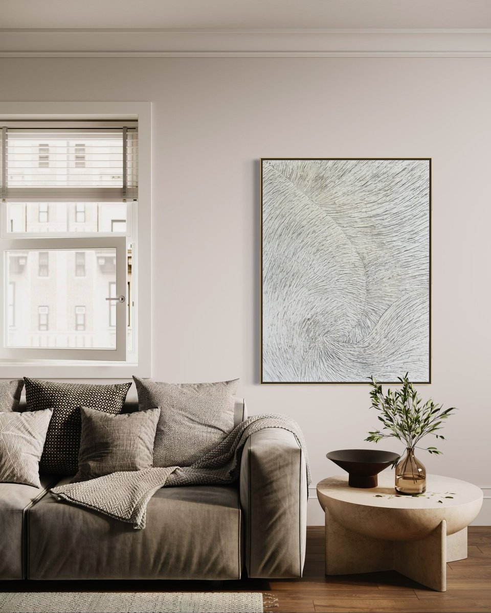 Abstract Acrylic Painting By Daniela Pasqualini, 38 X 50, Stillness In Motion, Original Artwork