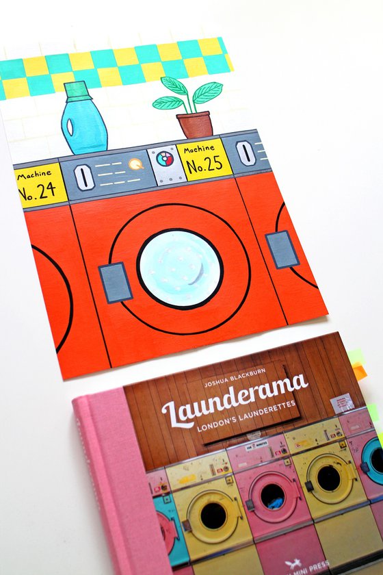 Retro Launderette Pop Painting