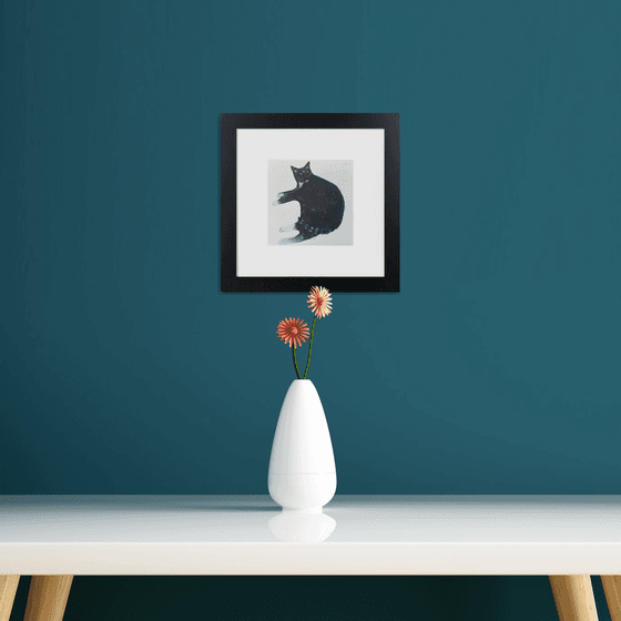 George the Cat framed