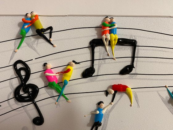 Action.3D Freedom People Music. Eka Peradze Art.