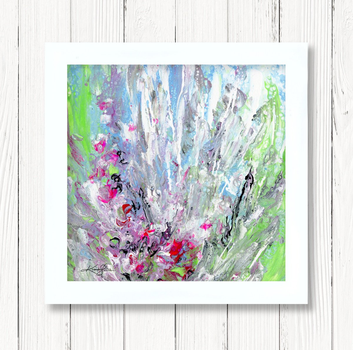 Floral Jubilee 37 - Framed Abstract Floral Art by Kathy Morton Stanion by Kathy Morton Stanion