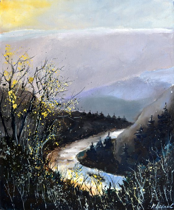 River in the mist