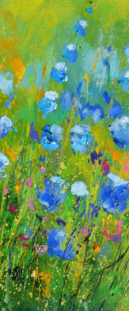 Blue garden  flowers by Pol Henry Ledent