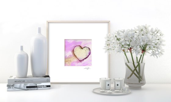 Sweet Heart -  Mixed Media Heart Painting by Kathy Morton Stanion