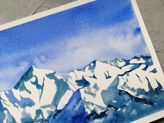 Moutain range painting