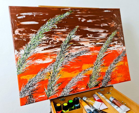 Grass In Brown Color