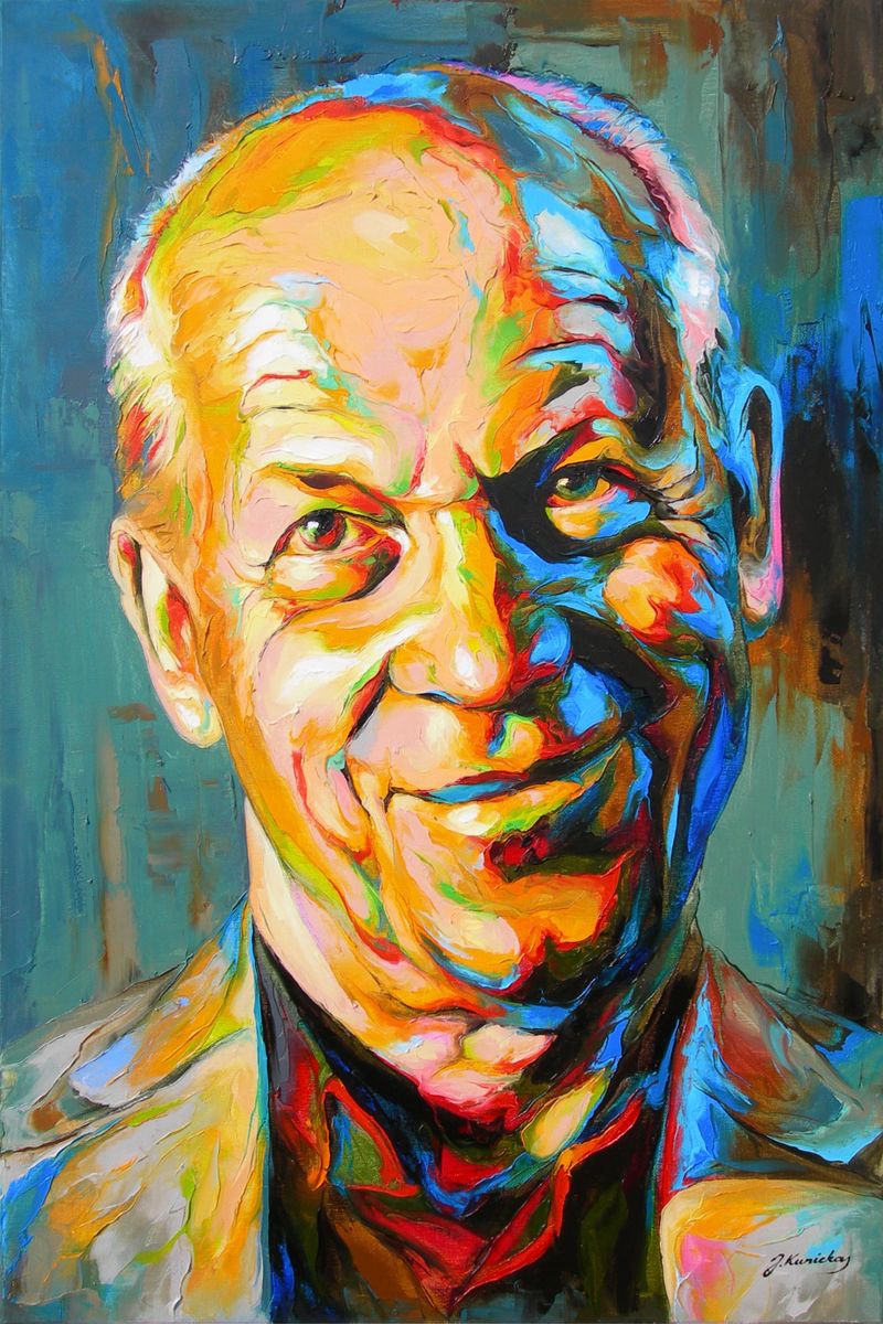 Photorealistic Portrait Oil Painting By Jonas Kunickas, 24 X 35, Jk15-0825 Kestutis, Original Artwork