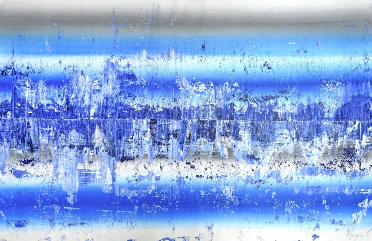 Abstract Acrylic Painting By Sumit Mehndiratta, 54 X 34", Composition No. 457, Original Artwork