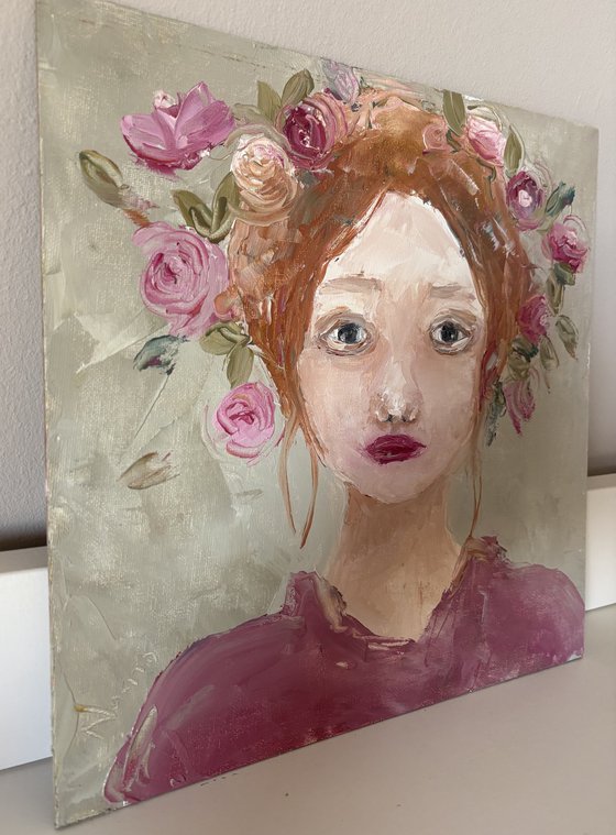 Spring Floral Crowned Muse Portrait