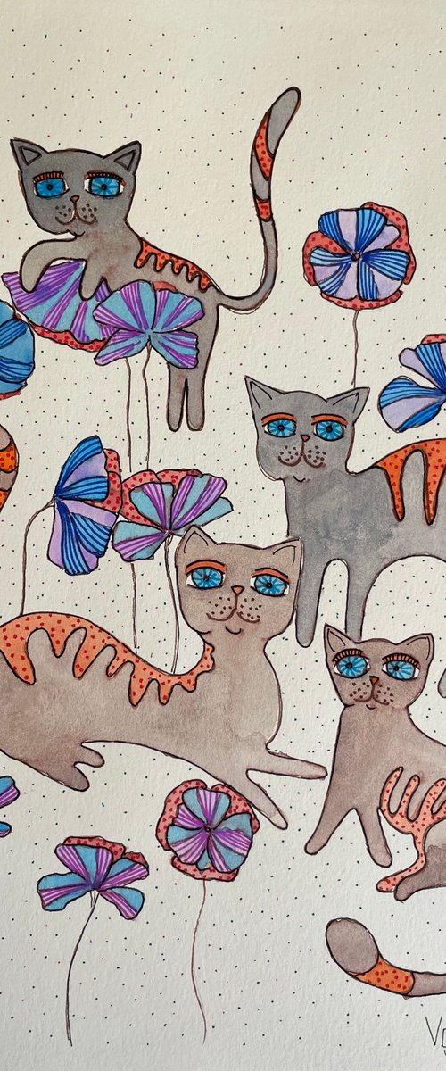 Cats by Mary Voloshyna