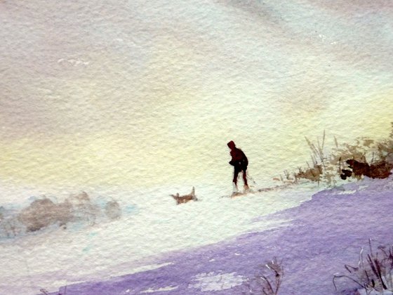 Following a Local Dog in Snow