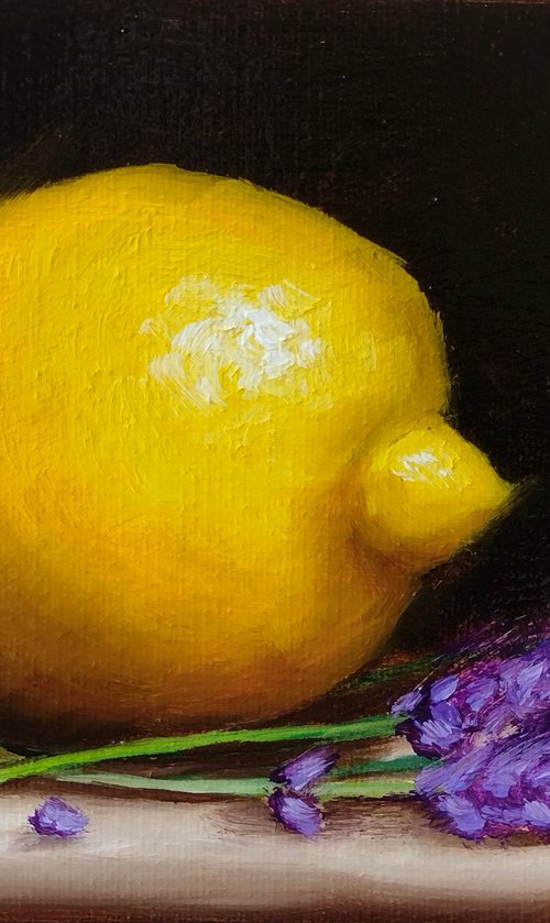 Lemon with lavender by Jane Palmer Art