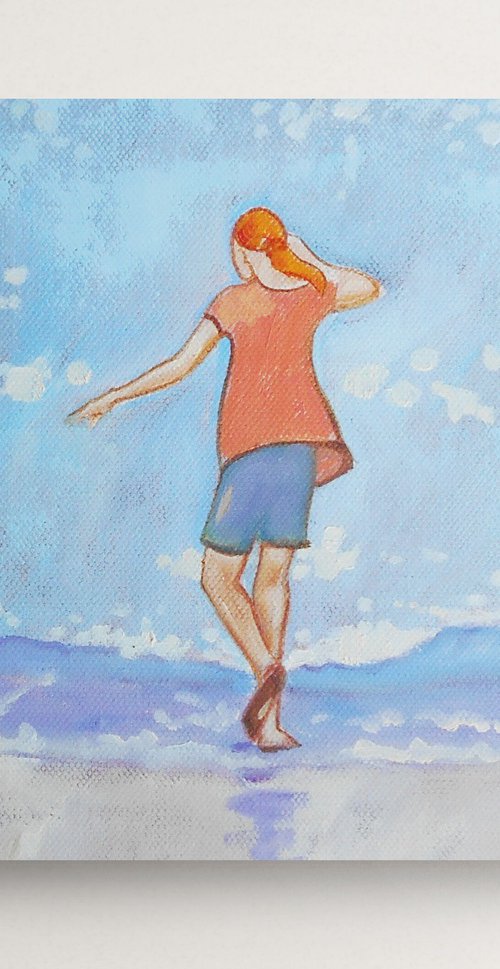 Girl in Red T Shirt by Mary Kemp