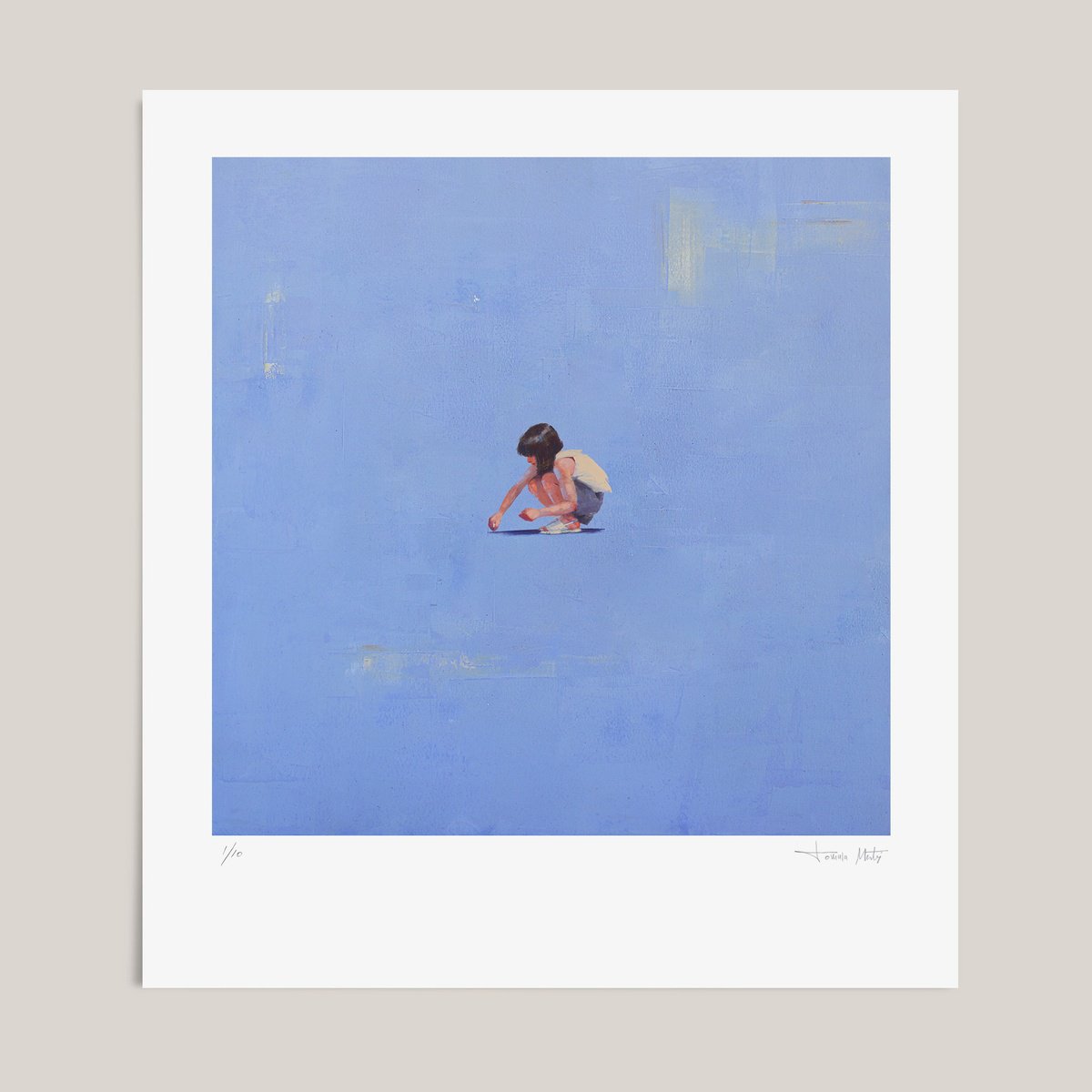 Expressive Portrait Giclee Print By Tomasa Martin, 22 X 24", Private Time Xiii, Original Artwork