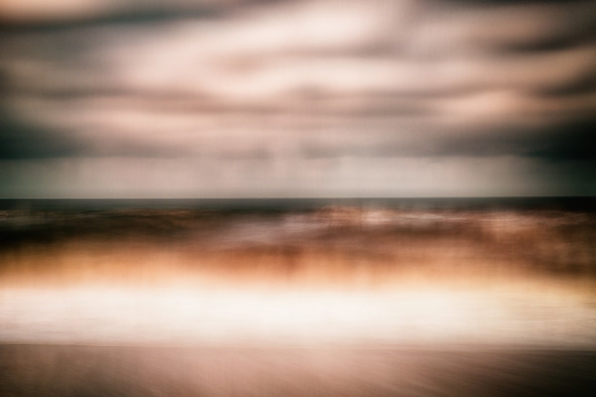 Impressionistic Photograph , Autumn Sunset On The North Sea By Karim Carella, 39 X 28, Artwork For Sale On Artfinder
