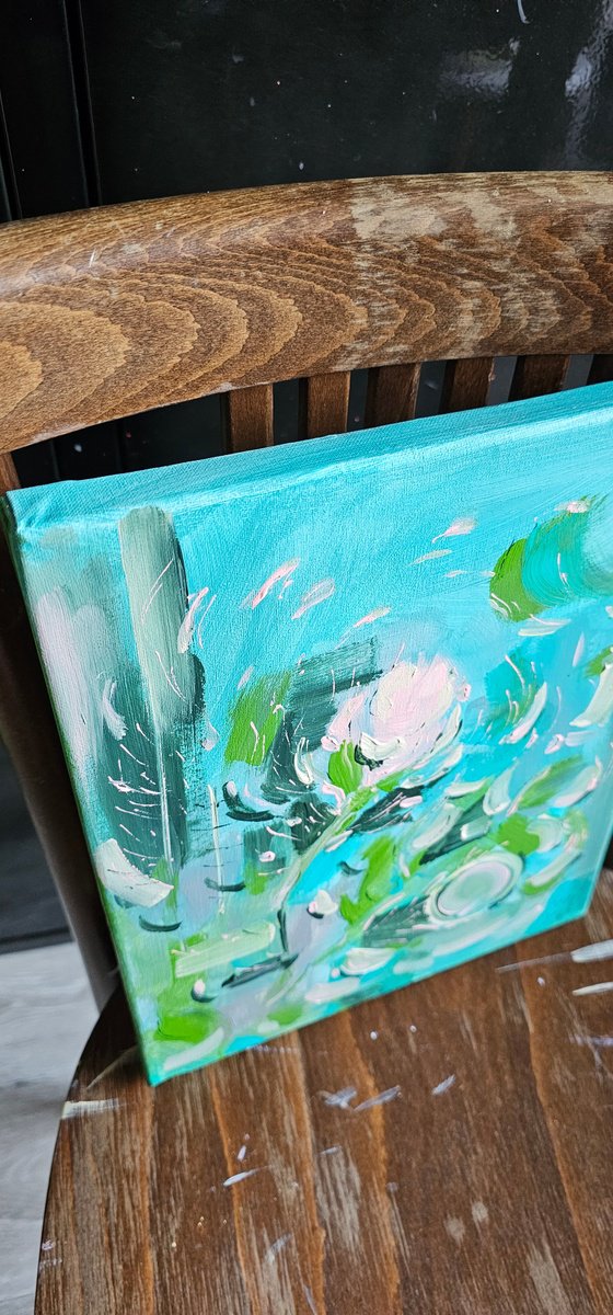 Abstract rose of heart is loosing its time