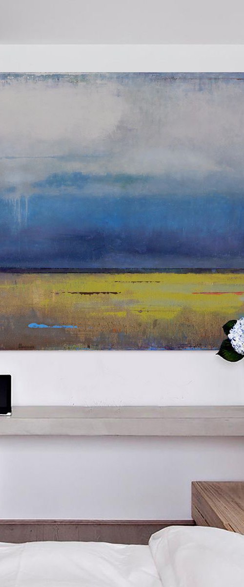 Storm 30x30" 76x76cm Contemporary Art by Bo Kravchenko by Bo Kravchenko