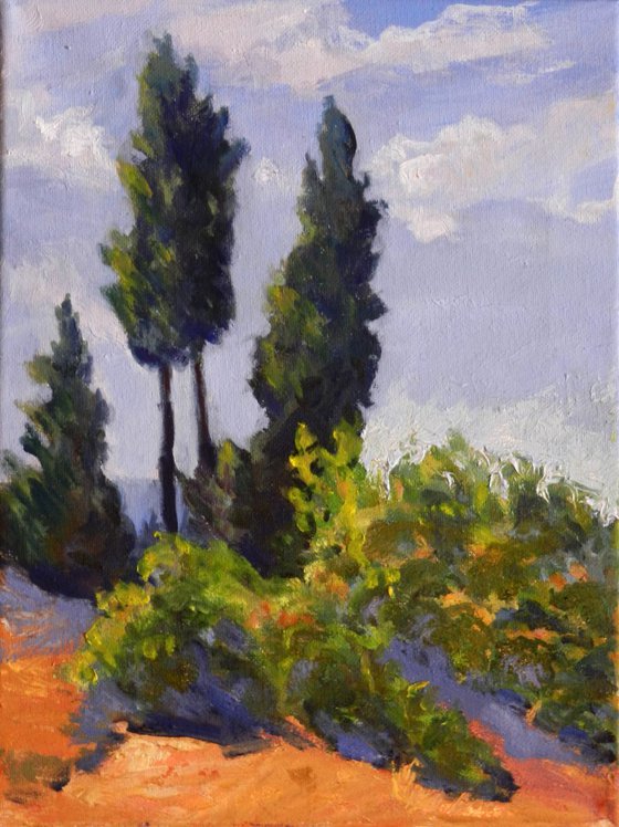 Garden with Cypresses