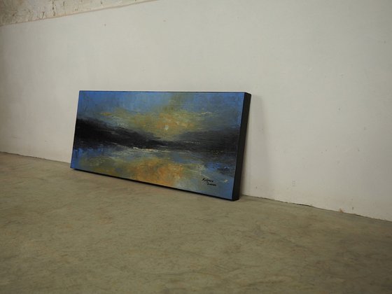 Poignant Shore  (Panoramic Seascape, 100x40cm)