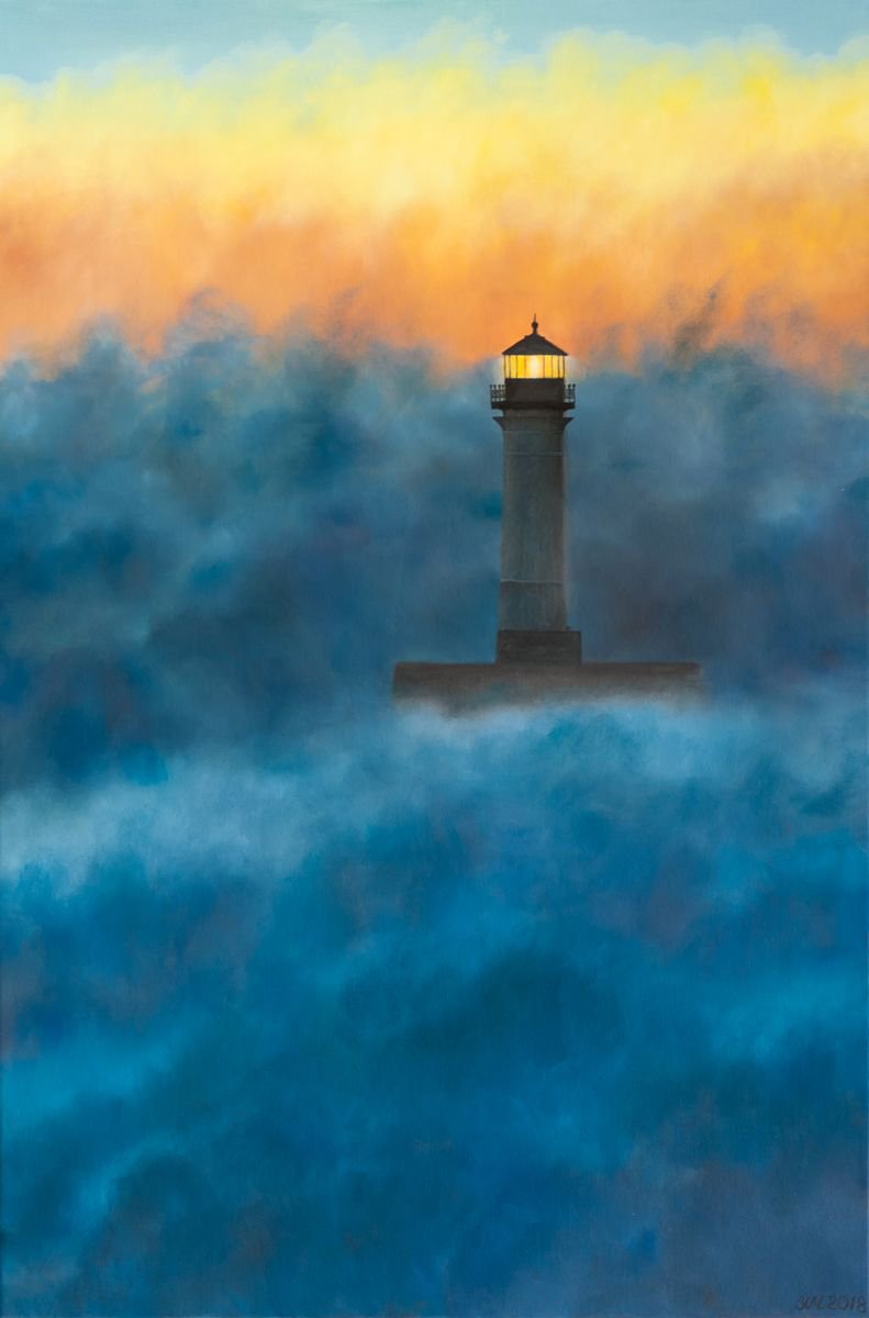 The Lighthouse in the Mist by Yulia McGrath