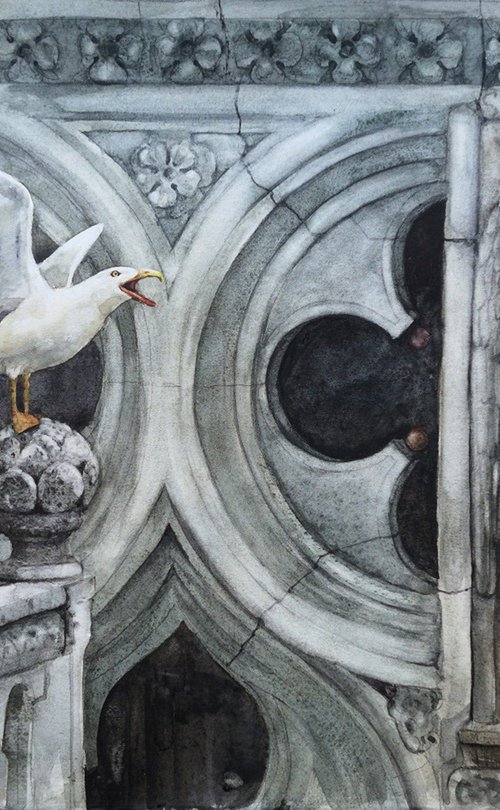 Shhh! Venice by Olga Beliaeva Watercolour