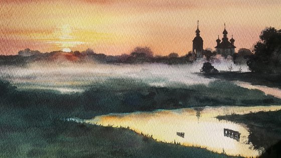 Yellow purple sunrise