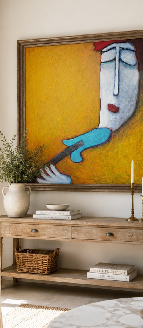 Viol Musiek (100cm x 100cm x 1.6cm) by Zhana Viel