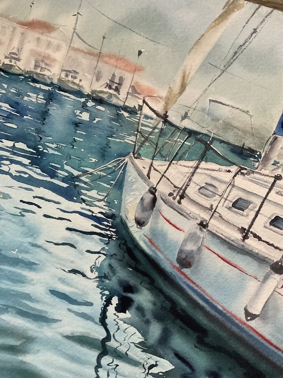 White yacht