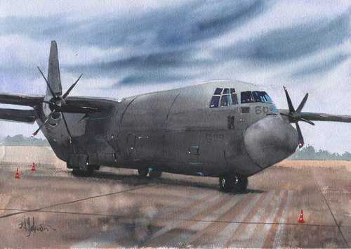 Airplane Lockheed MC-130 Air Force by Oleksii Iakurin