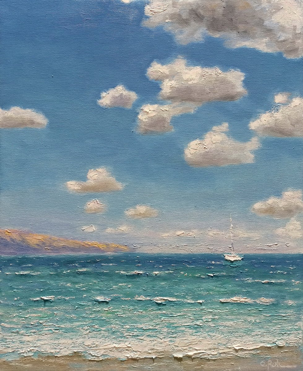 Sunny Beach By Oleh Rak, 16 X 20, Artwork For Sale On Artfinder