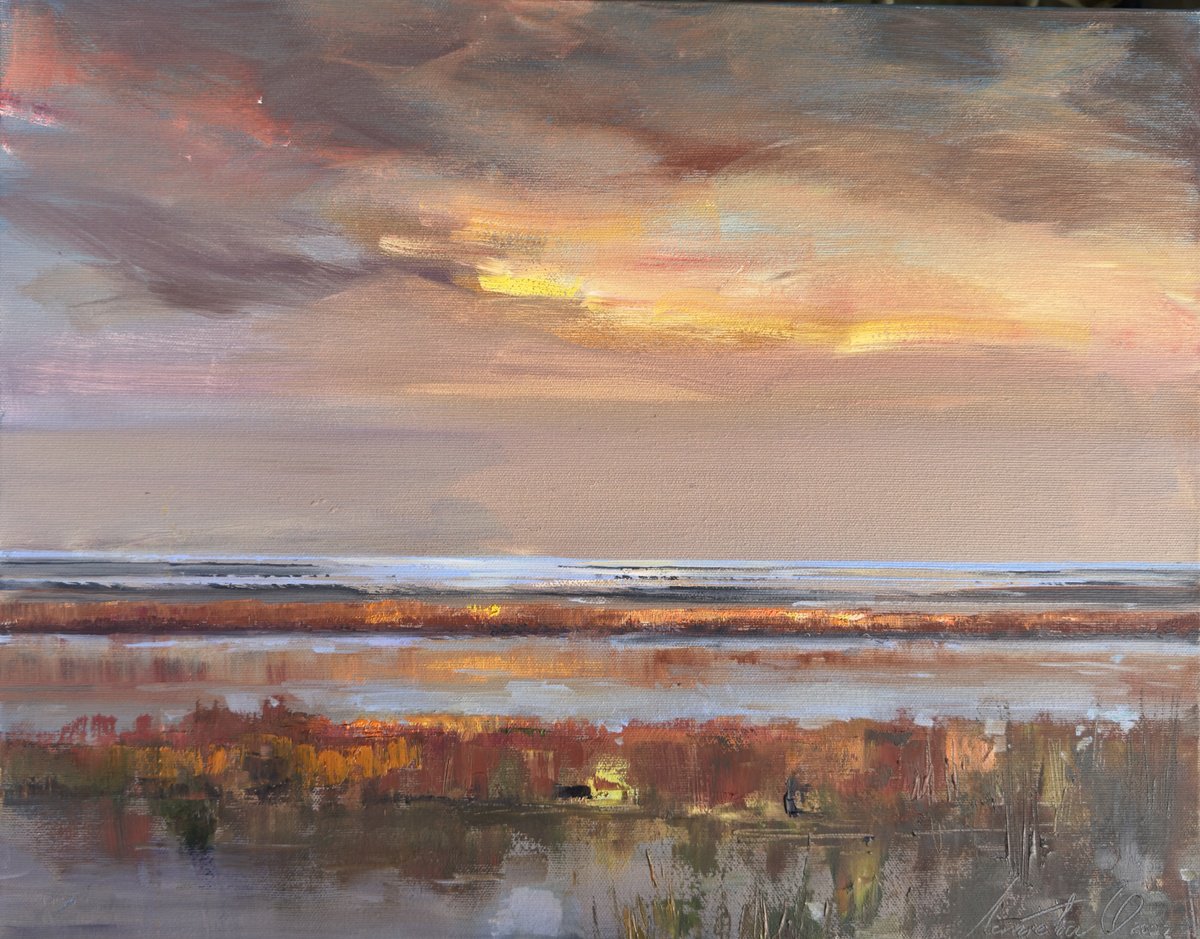Lilac Evening By Olha Laptieva, 20 X 16, Artwork For Sale On Artfinder
