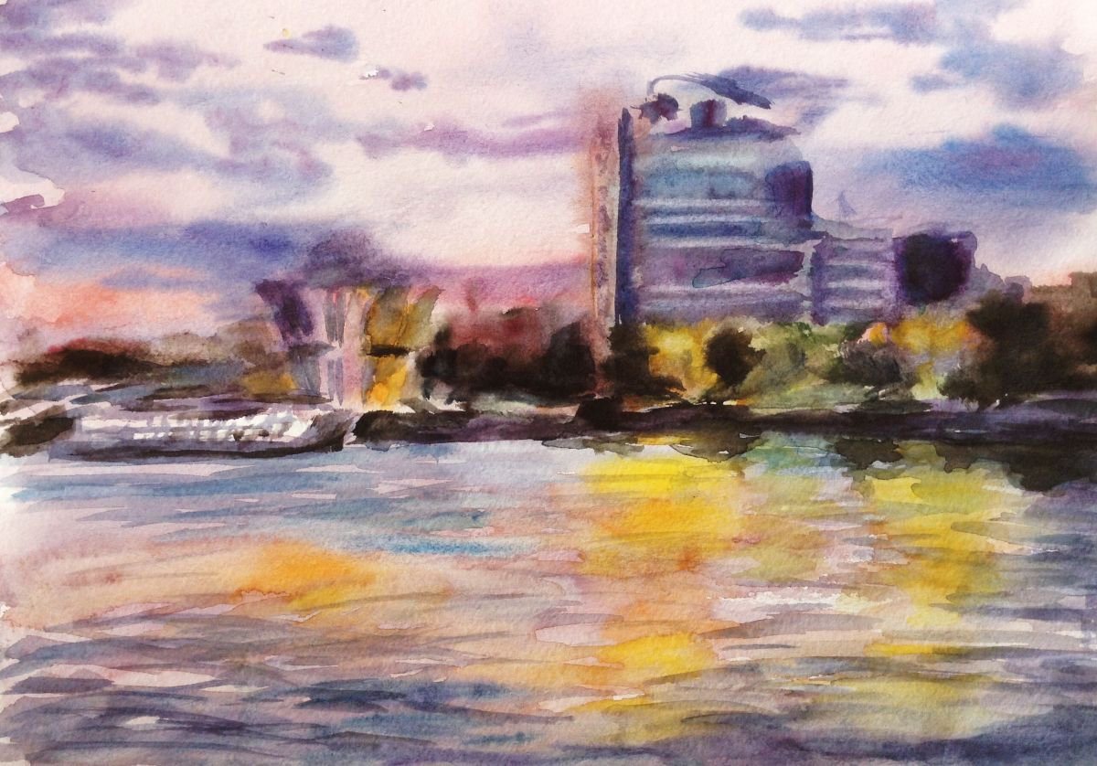 River sunset. etude 2 by Nata New